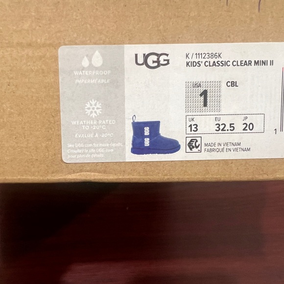Ugg, Girls, Classic Clear Mini, 1112386K, Blue - Picture 11 of 12